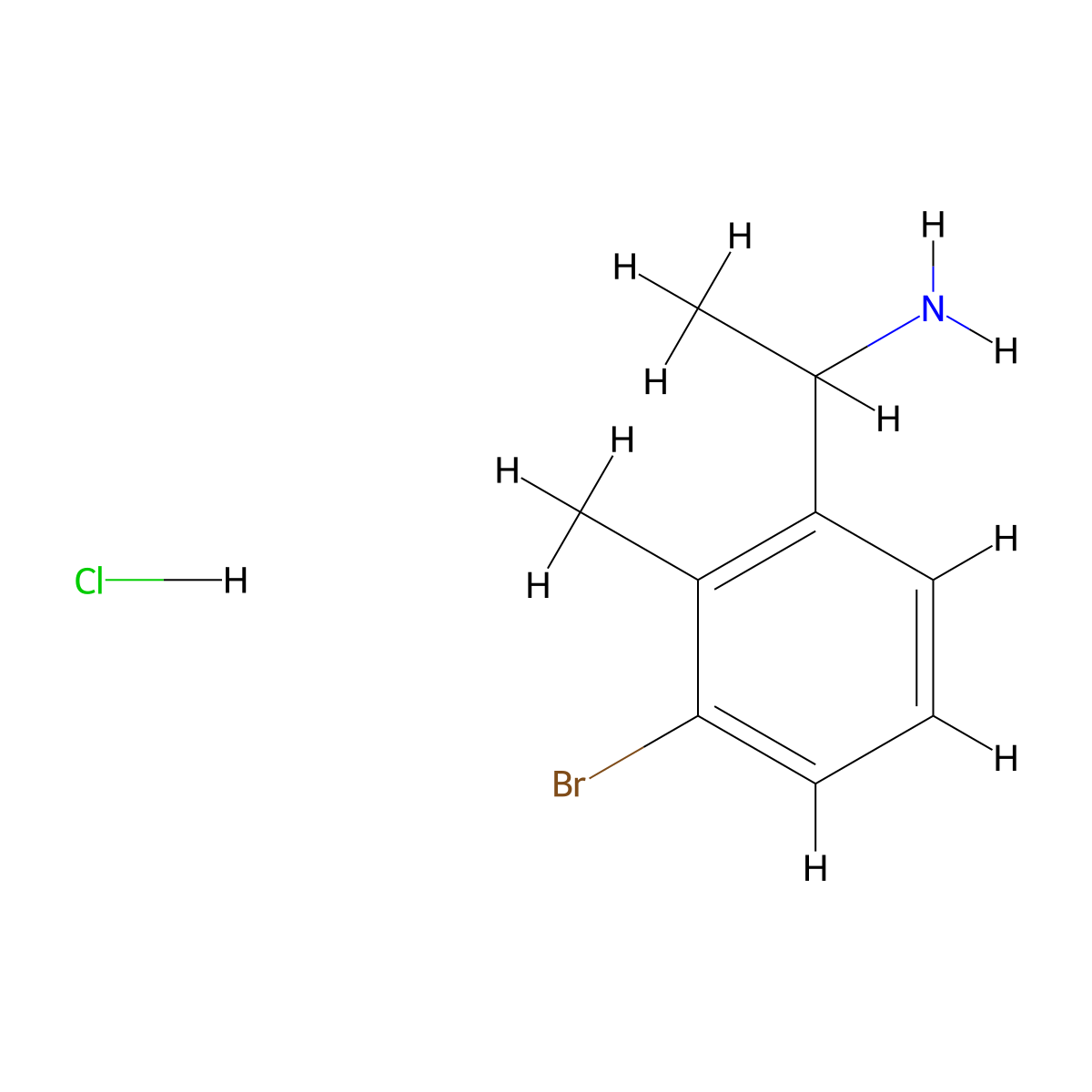 1-(3-Bromo-2-methylphenyl)ethan-1-amine hydrochloride molecular structure, CAS 2624138-40-3