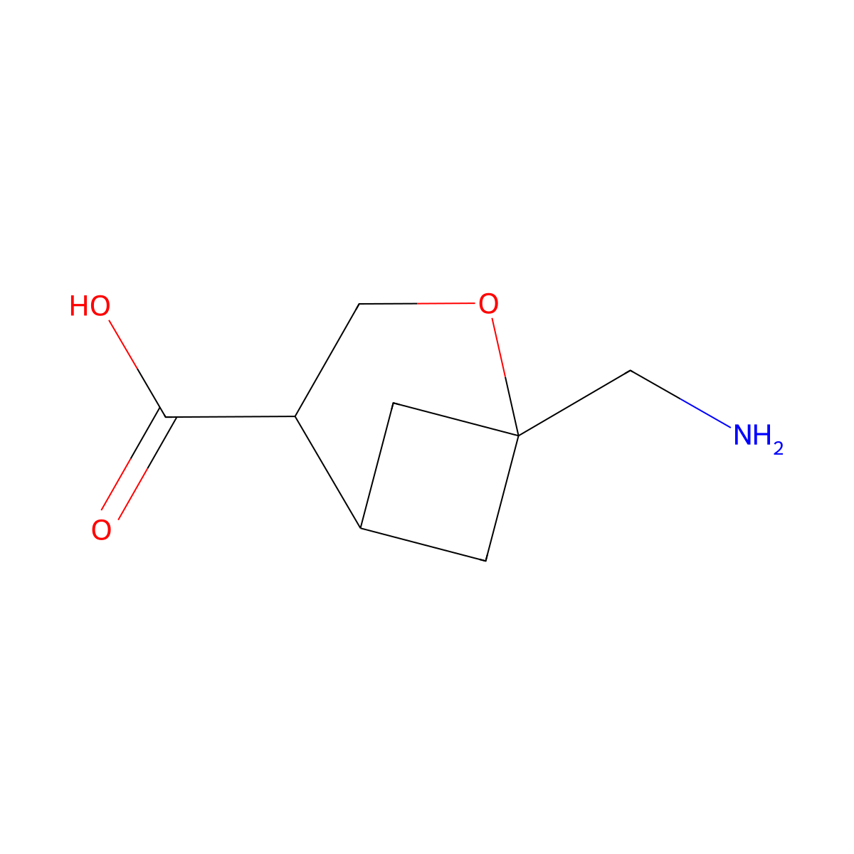 1-(Aminomethyl)-2-oxabicyclo[3.1.1]heptane-4-carboxylic acid molecular structure, CAS 2624138-44-7