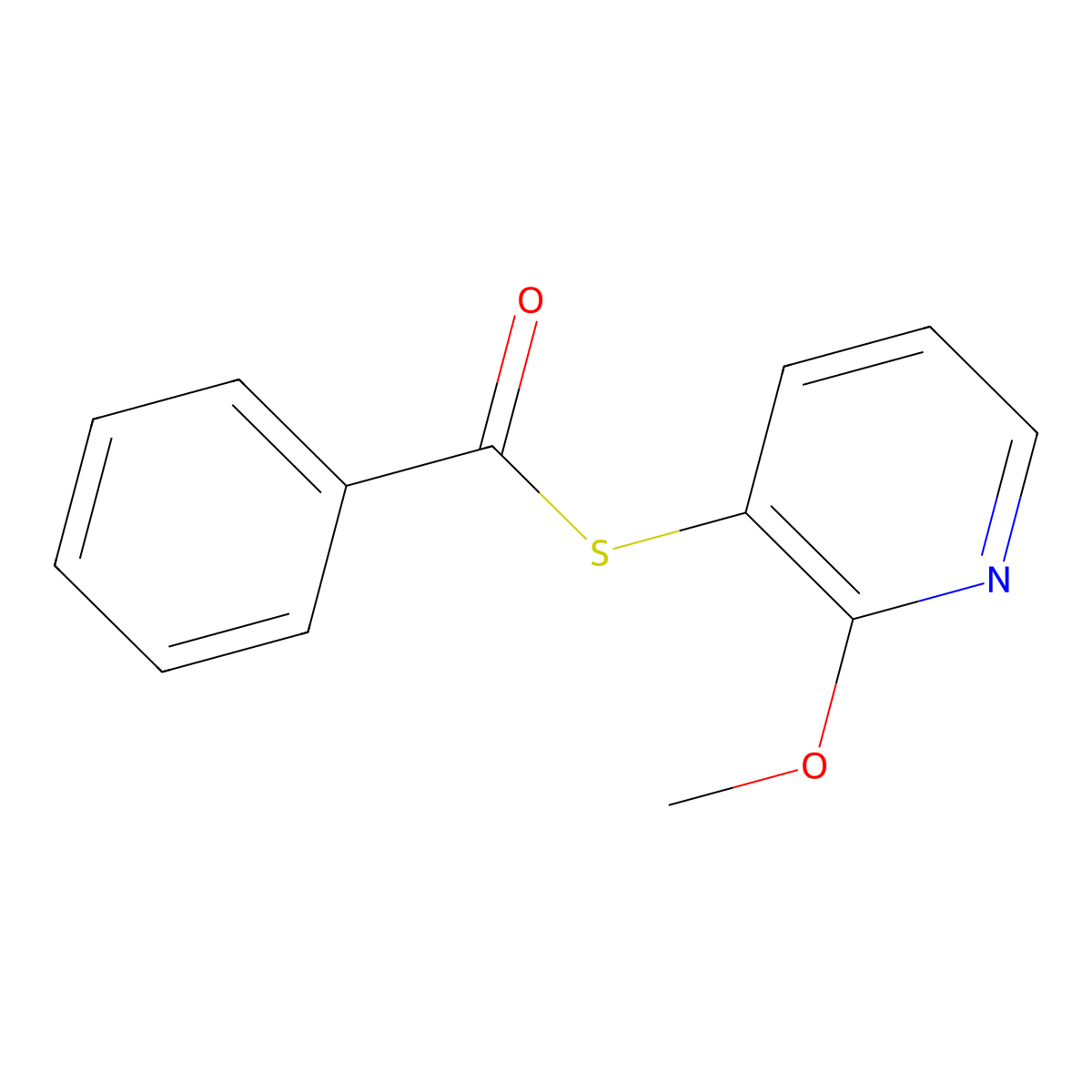 [(2-Methoxypyridin-3-yl)sulfanyl](phenyl)methanone molecular structure, CAS 2624138-61-8