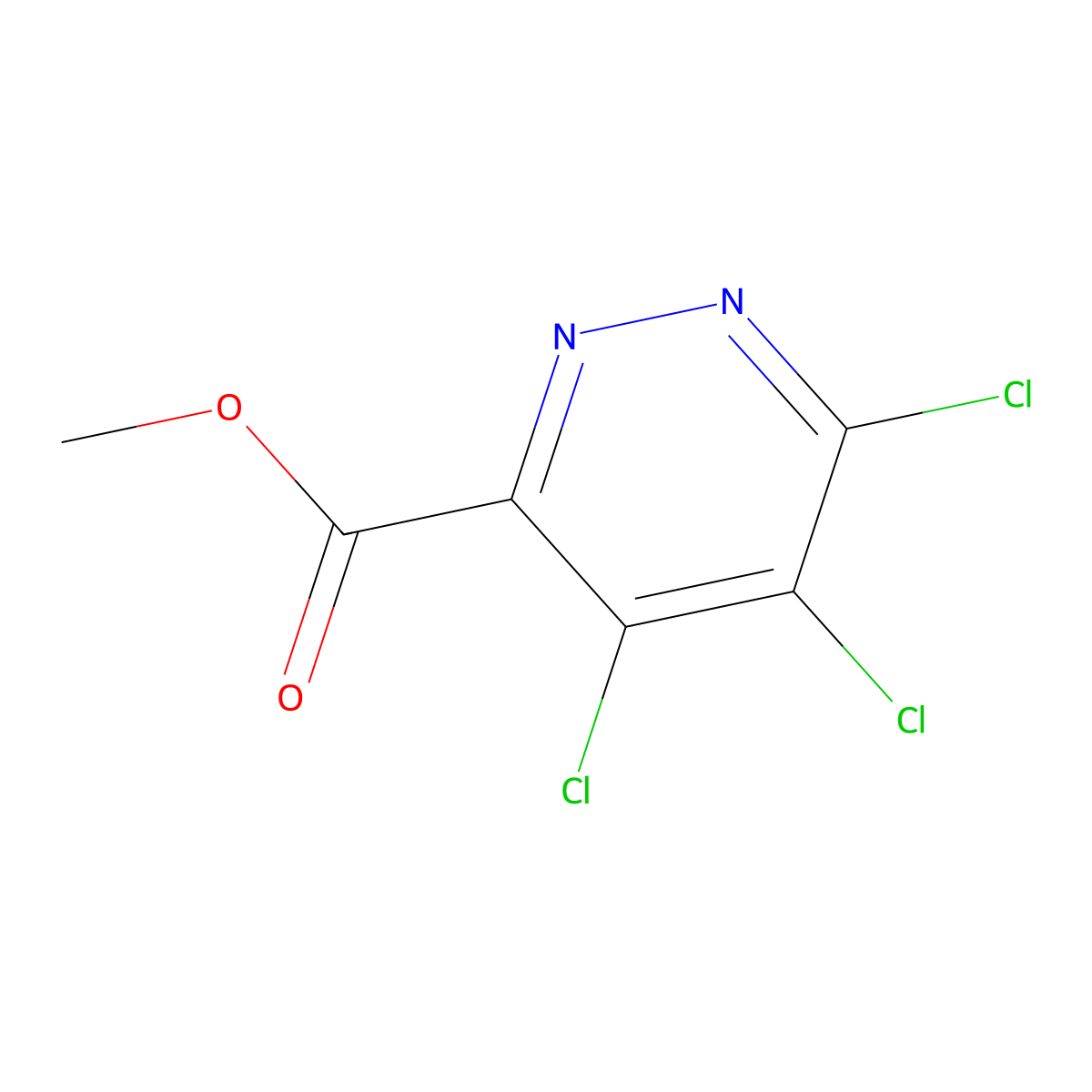 Methyl 4,5,6-trichloropyridazine-3-carboxylate molecular structure, CAS 2624138-77-6