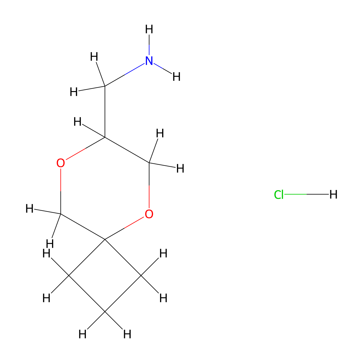 1-{5,8-Dioxaspiro[3.5]nonan-7-yl}methanamine hydrochloride molecular structure, CAS 2624138-86-7