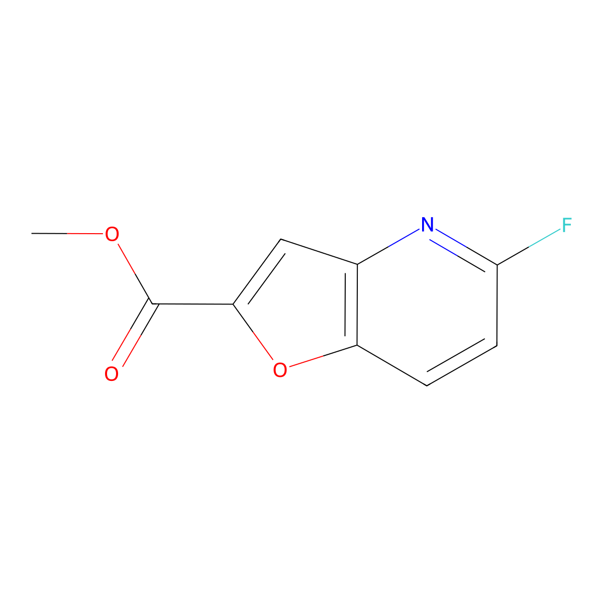 Methyl 5-fluorofuro[3,2-b]pyridine-2-carboxylate molecular structure, CAS 2624138-96-9