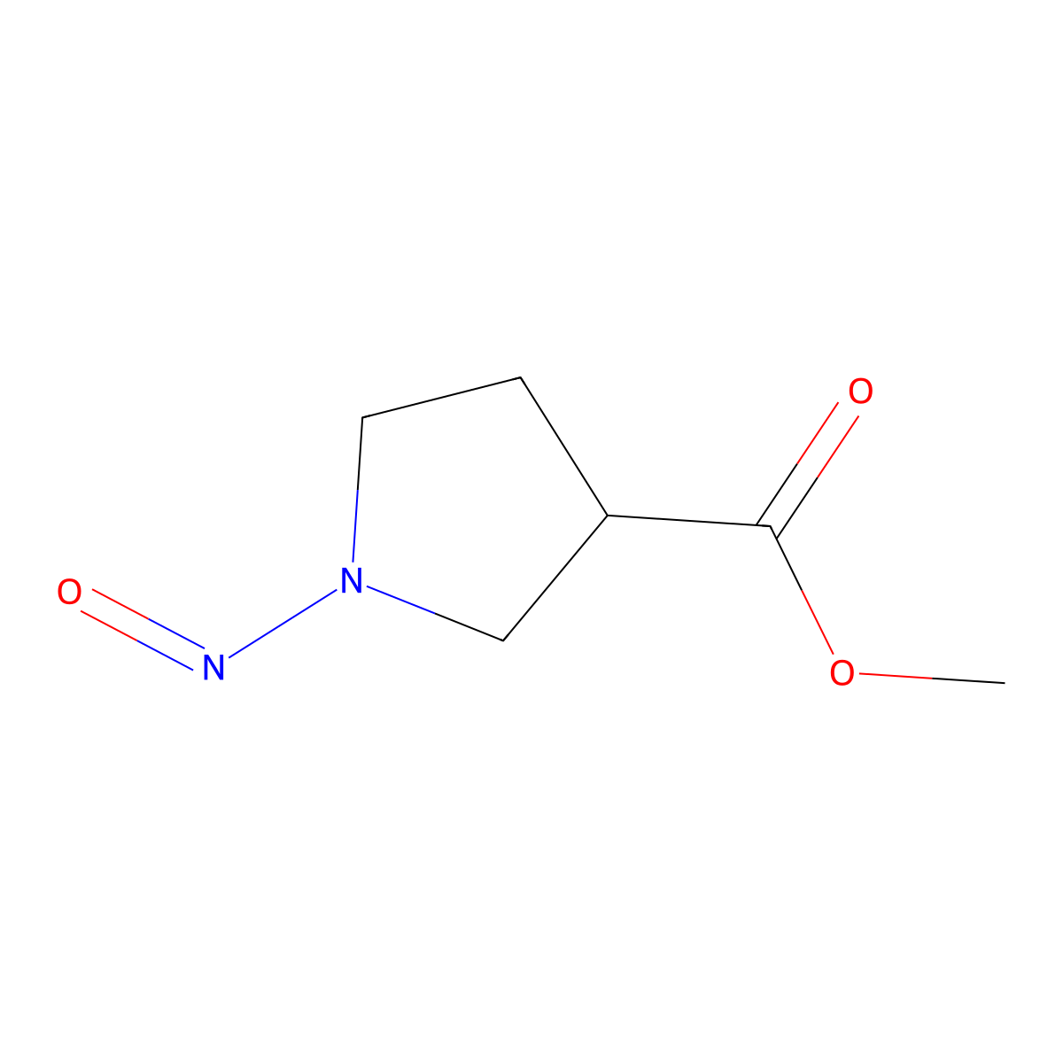 Methyl 1-nitrosopyrrolidine-3-carboxylate molecular structure, CAS 2624139-41-7