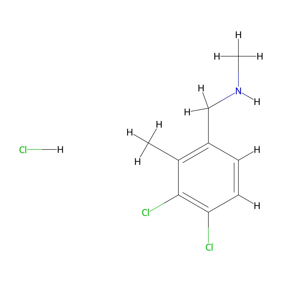 [(3,4-Dichloro-2-methylphenyl)methyl](methyl)amine hydrochloride molecular structure, CAS 2624139-50-8