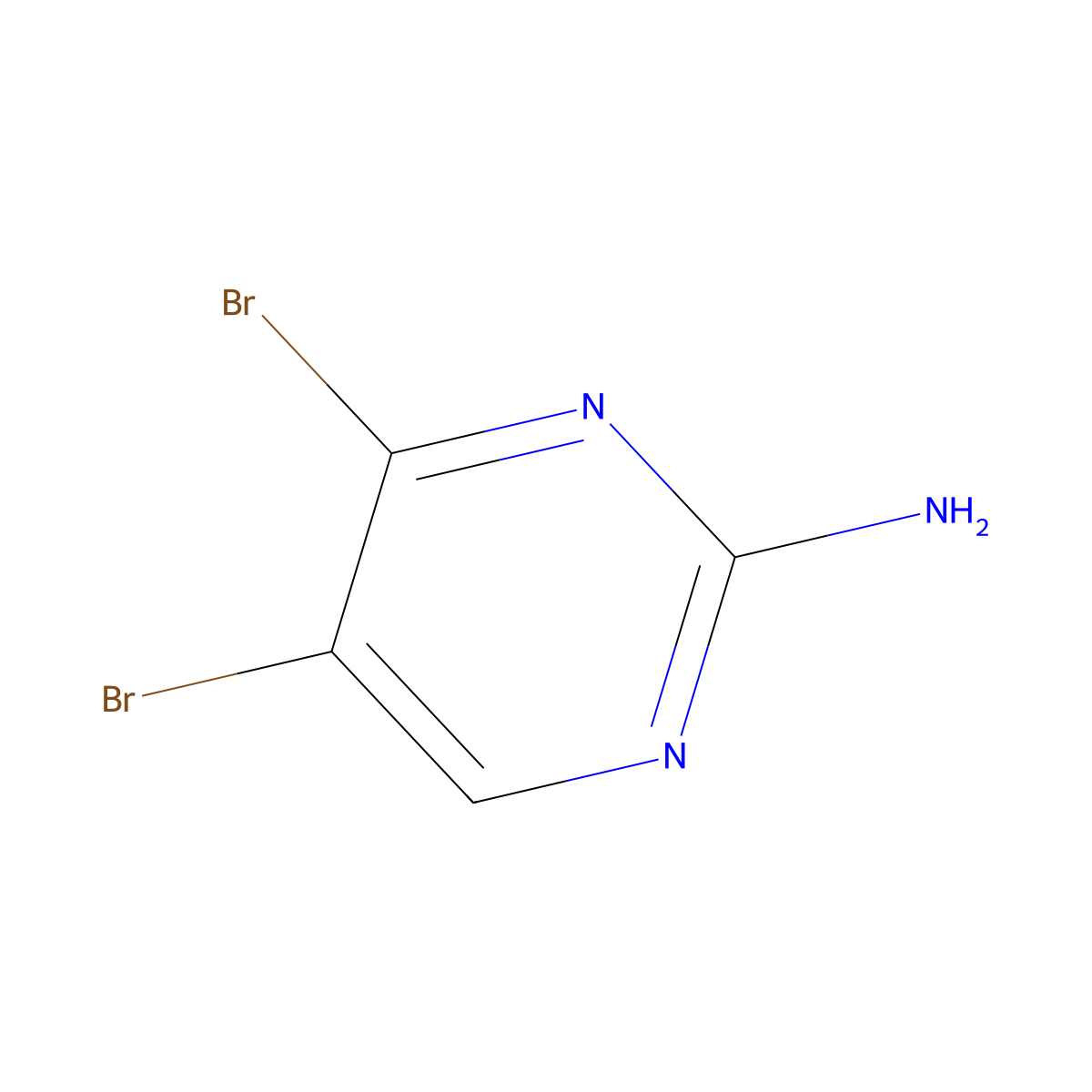 4,5-Dibromopyrimidin-2-amine molecular structure, CAS 2624139-53-1
