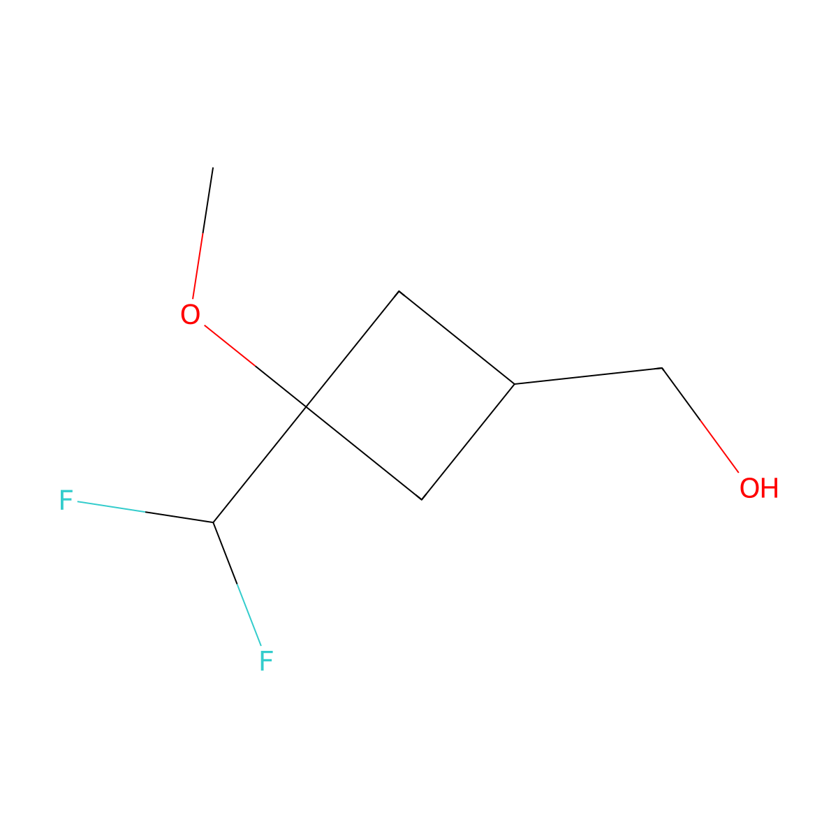 [3-(Difluoromethyl)-3-methoxycyclobutyl]methanol molecular structure, CAS 2624139-63-3