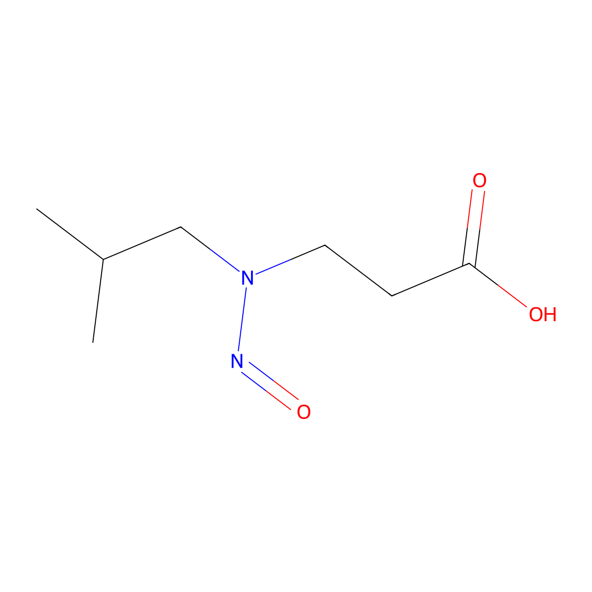 3-[(2-Methylpropyl)(nitroso)amino]propanoic acid molecular structure, CAS 2624139-69-9
