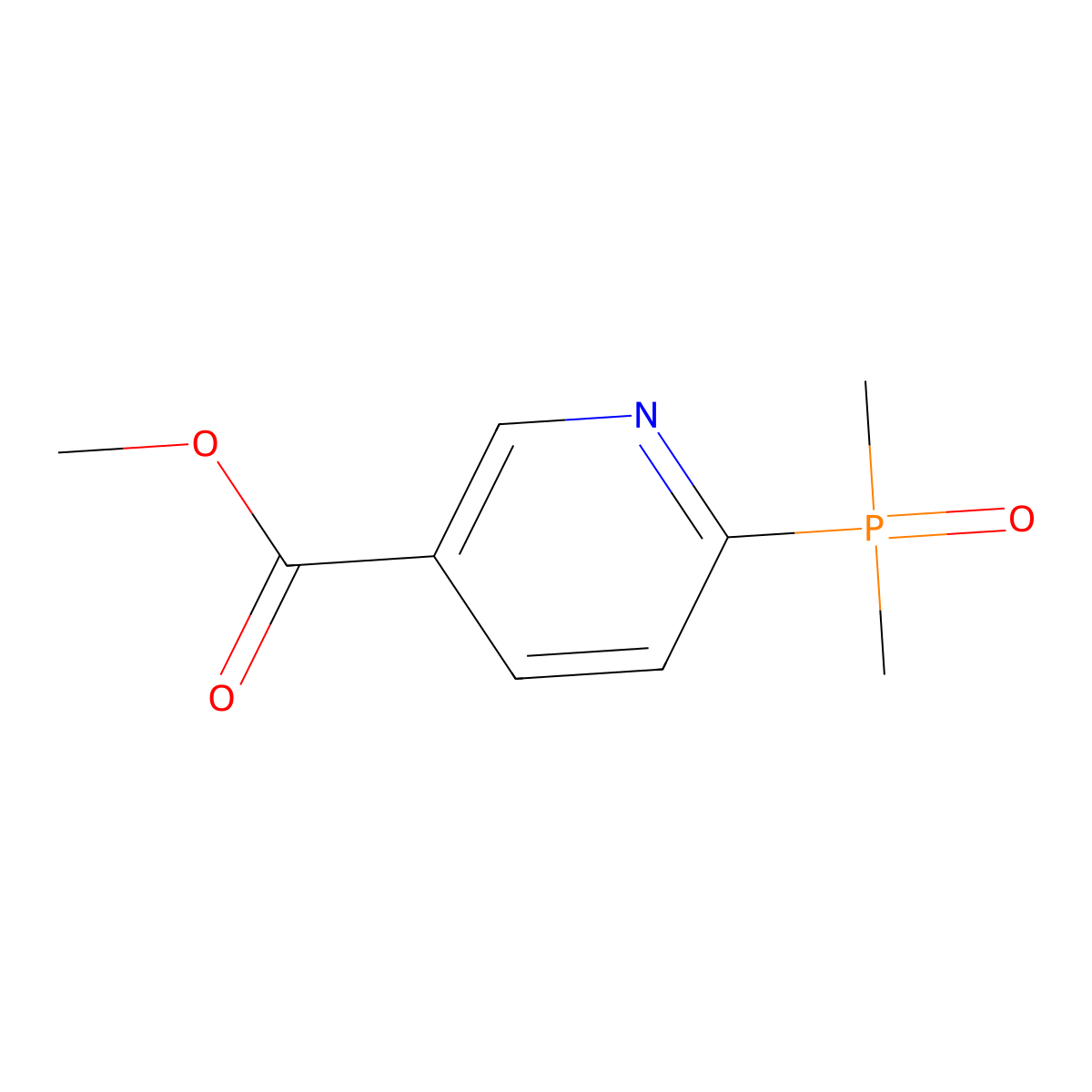 Methyl 6-(dimethylphosphoryl)nicotinate molecular structure, CAS 2624139-72-4