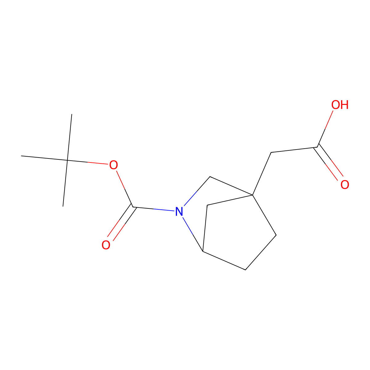 2-{2-[(Tert-butoxy)carbonyl]-2-azabicyclo[2.2.1]heptan-4-yl}acetic acid molecular structure, CAS 2624140-31-2