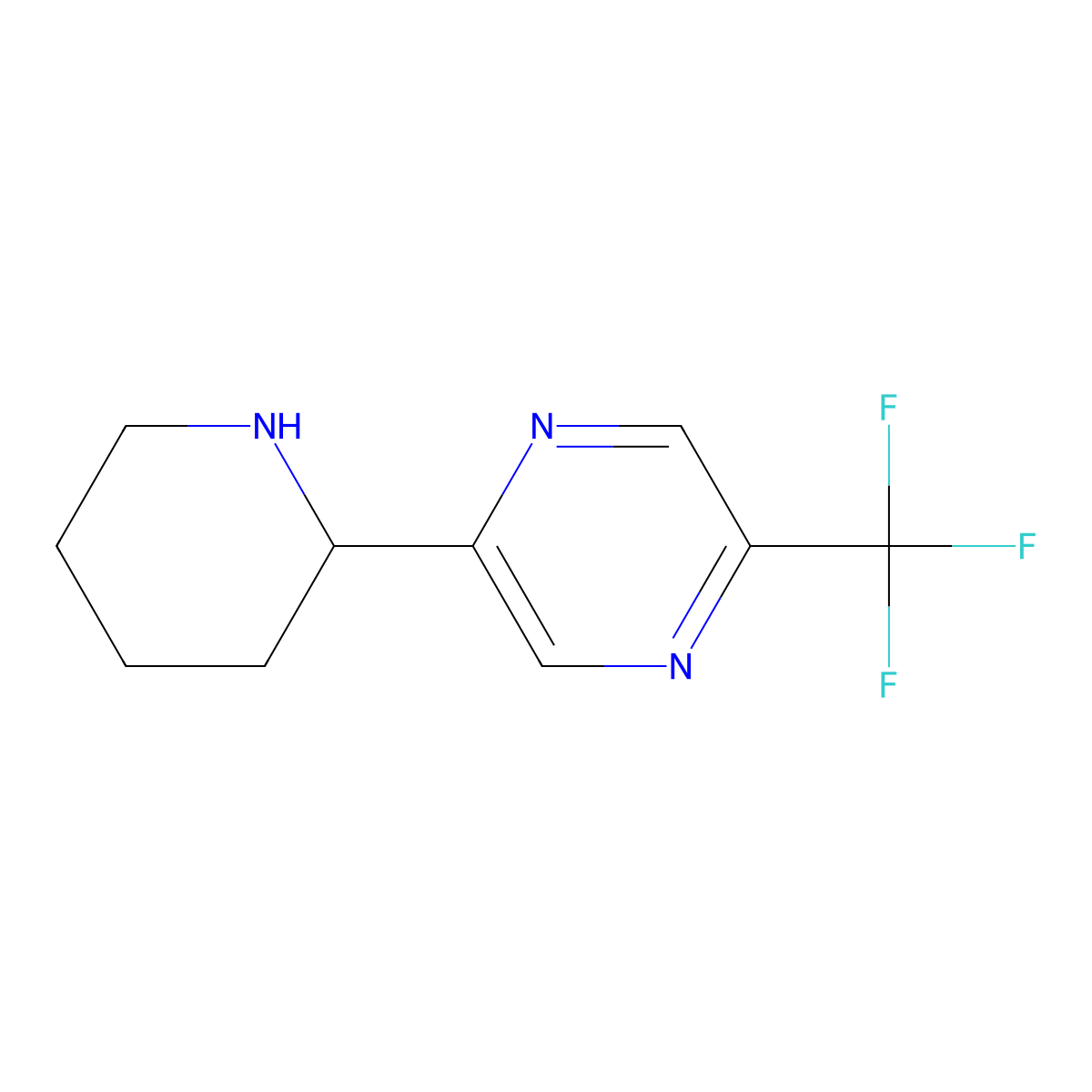 2-(Piperidin-2-yl)-5-(trifluoromethyl)pyrazine molecular structure, CAS 2624140-39-0