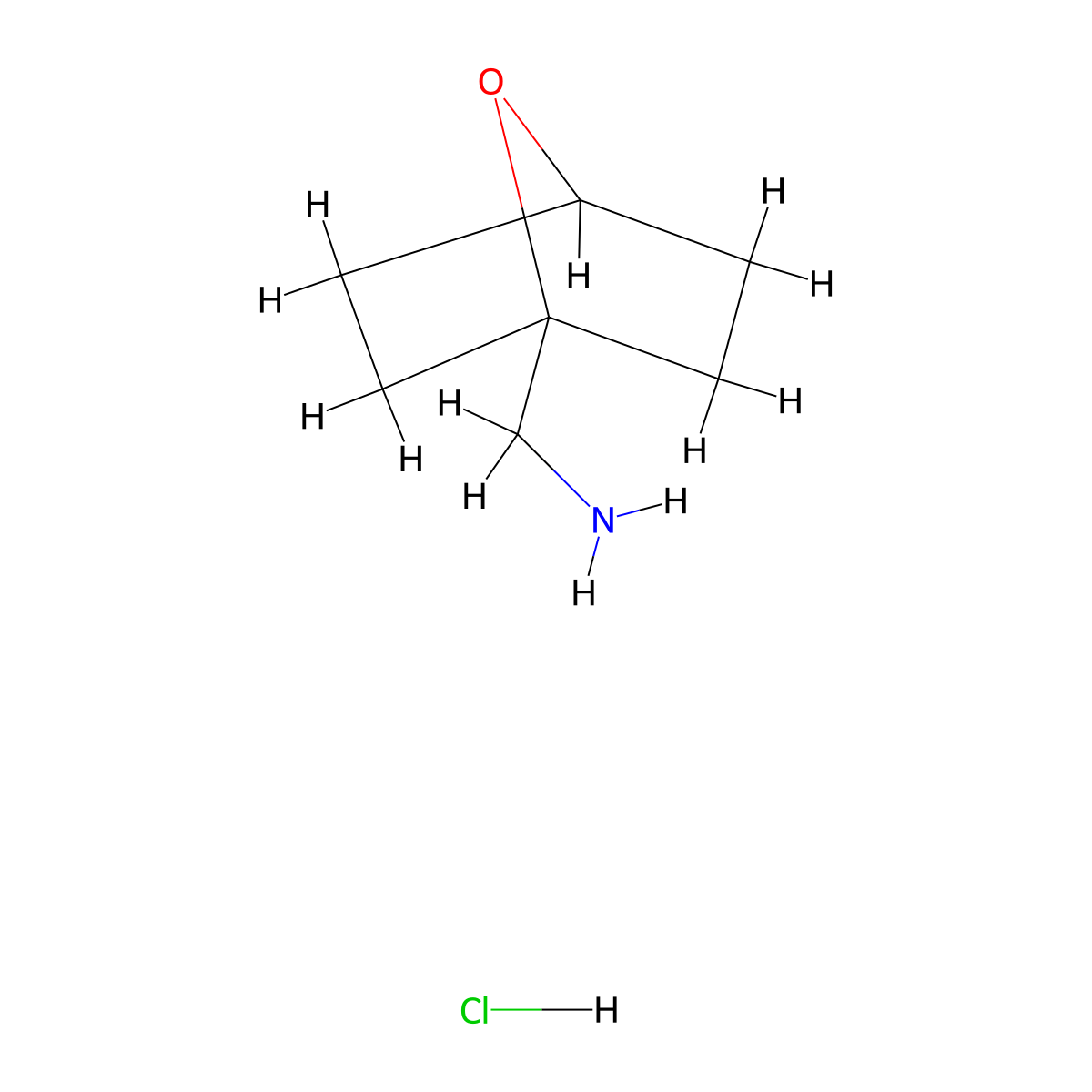 7-Oxabicyclo[2.2.1]heptan-1-ylmethanamine;hydrochloride molecular structure, CAS 2624140-49-2