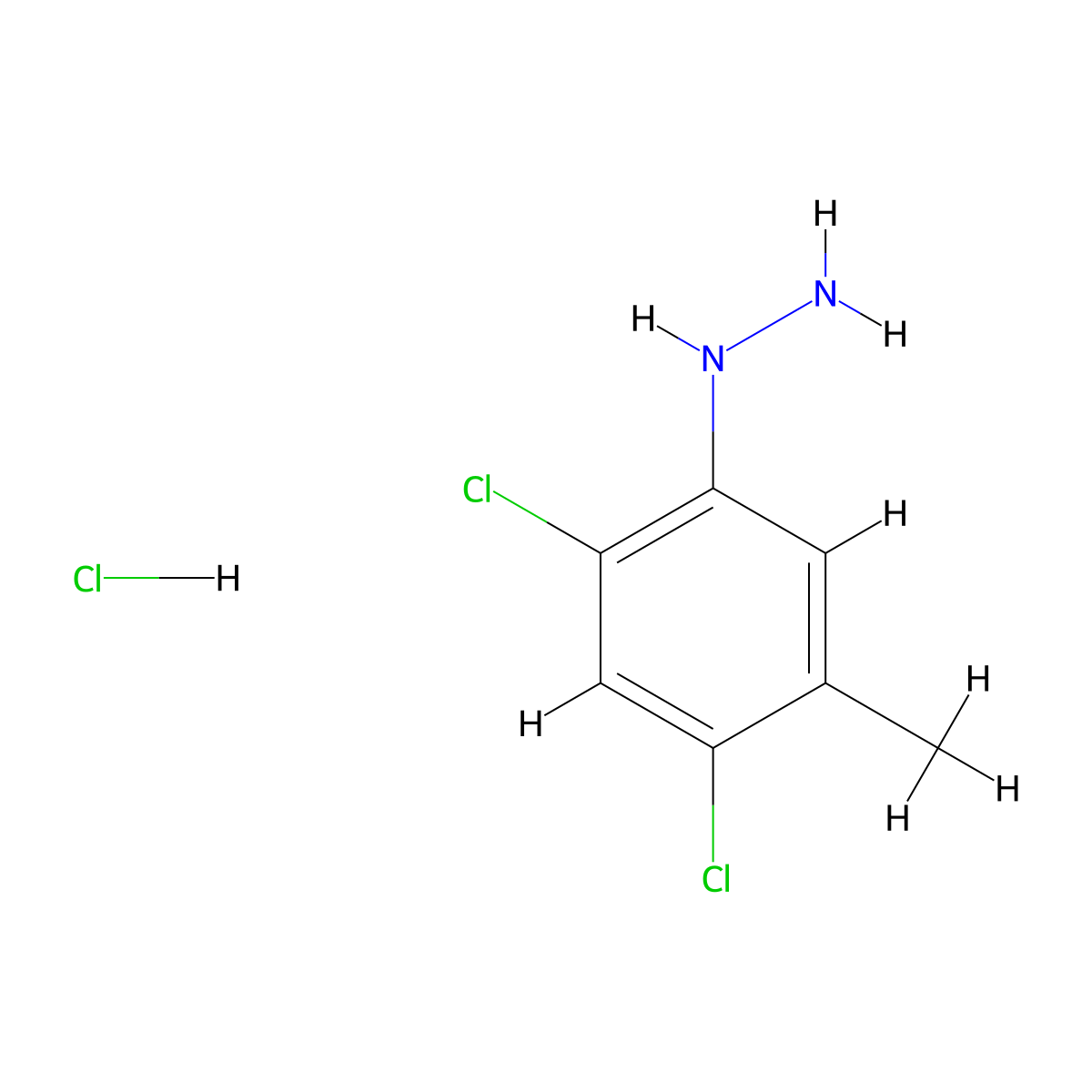 (2,4-Dichloro-5-methylphenyl)hydrazine hydrochloride molecular structure, CAS 2624140-62-9