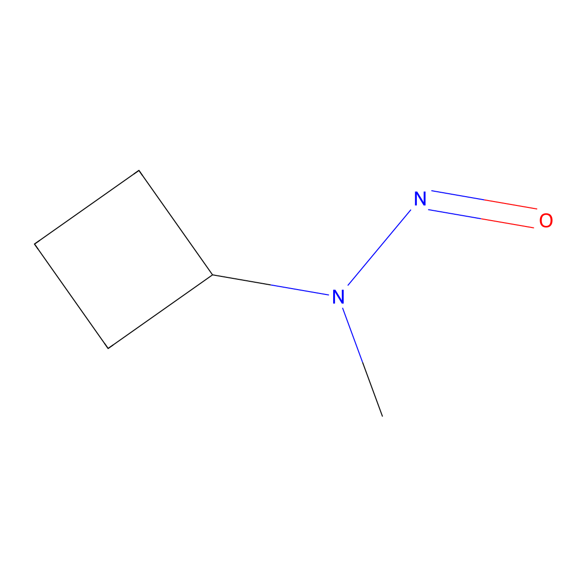 N-methyl-N-nitrosocyclobutanamine molecular structure, CAS 2624140-70-9