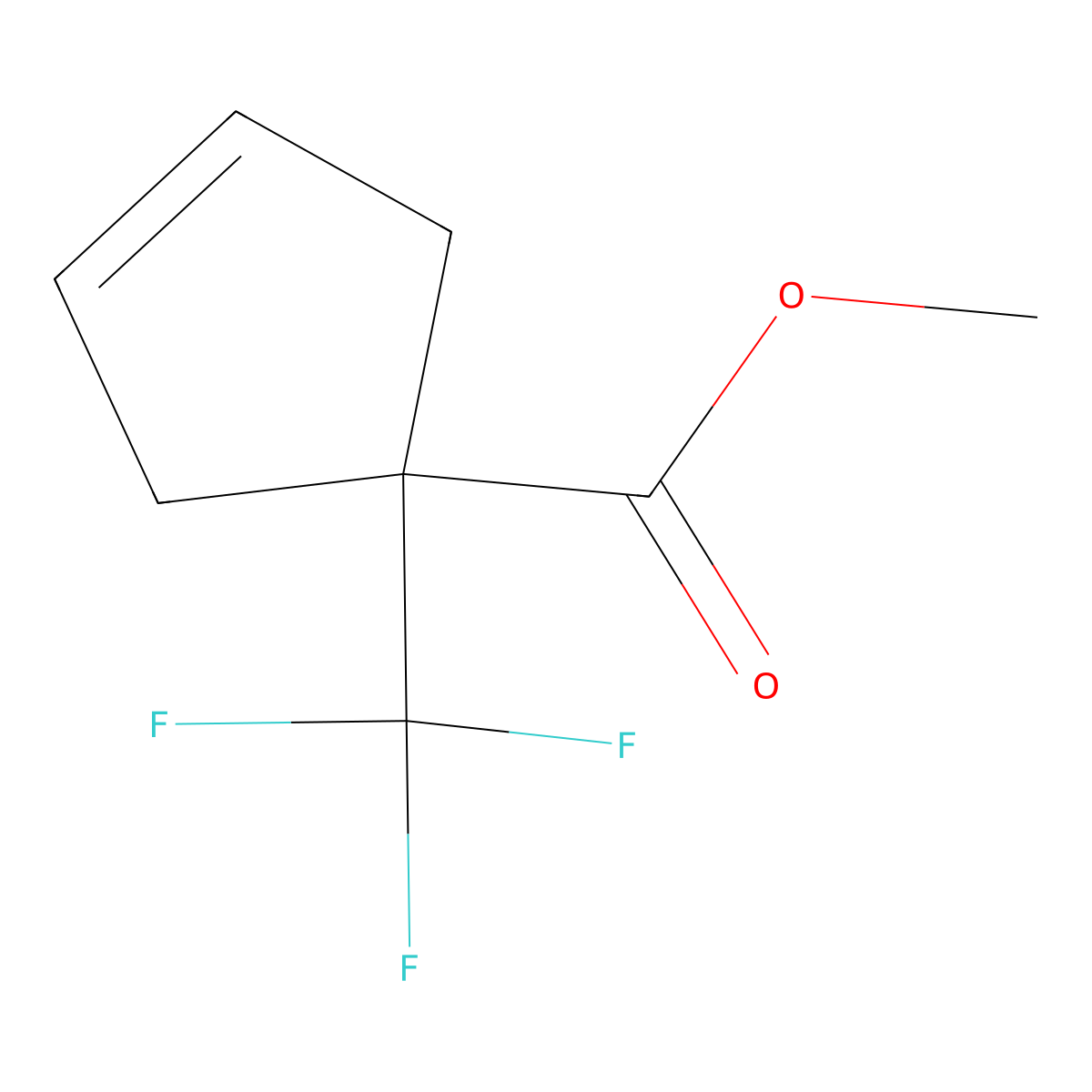 Methyl 1-(trifluoromethyl)cyclopent-3-ene-1-carboxylate molecular structure, CAS 2624140-92-5