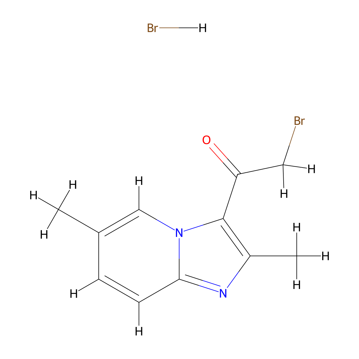 2-Bromo-1-{2,6-dimethylimidazo[1,2-a]pyridin-3-yl}ethan-1-one hydrobromide molecular structure, CAS 2624142-12-5
