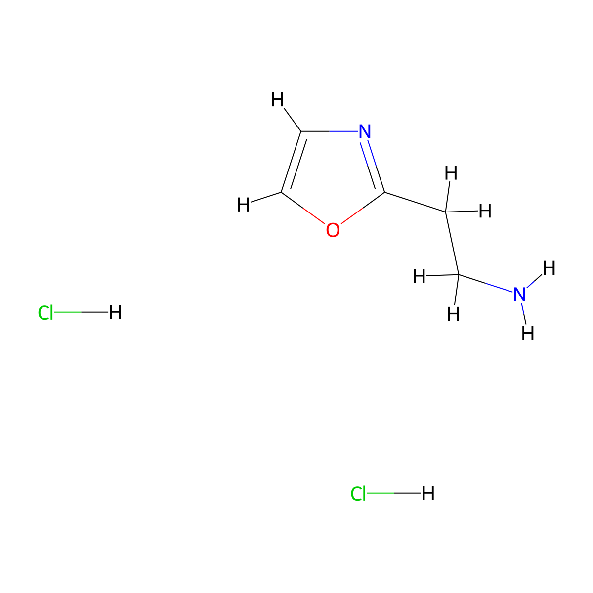 2-(1,3-Oxazol-2-yl)ethan-1-amine dihydrochloride molecular structure, CAS 2624142-28-3