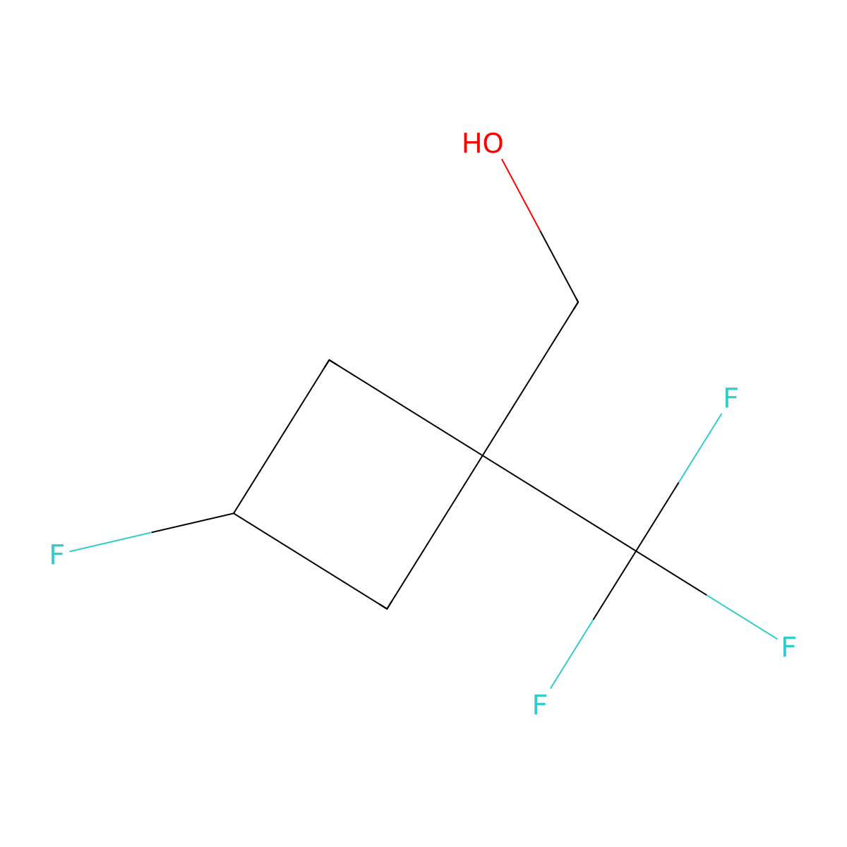 [3-Fluoro-1-(trifluoromethyl)cyclobutyl]methanol molecular structure, CAS 2624142-30-7
