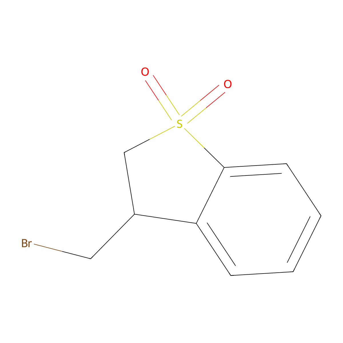 3-(Bromomethyl)-2,3-dihydro-1lambda6-benzothiophene-1,1-dione molecular structure, CAS 2624142-36-3