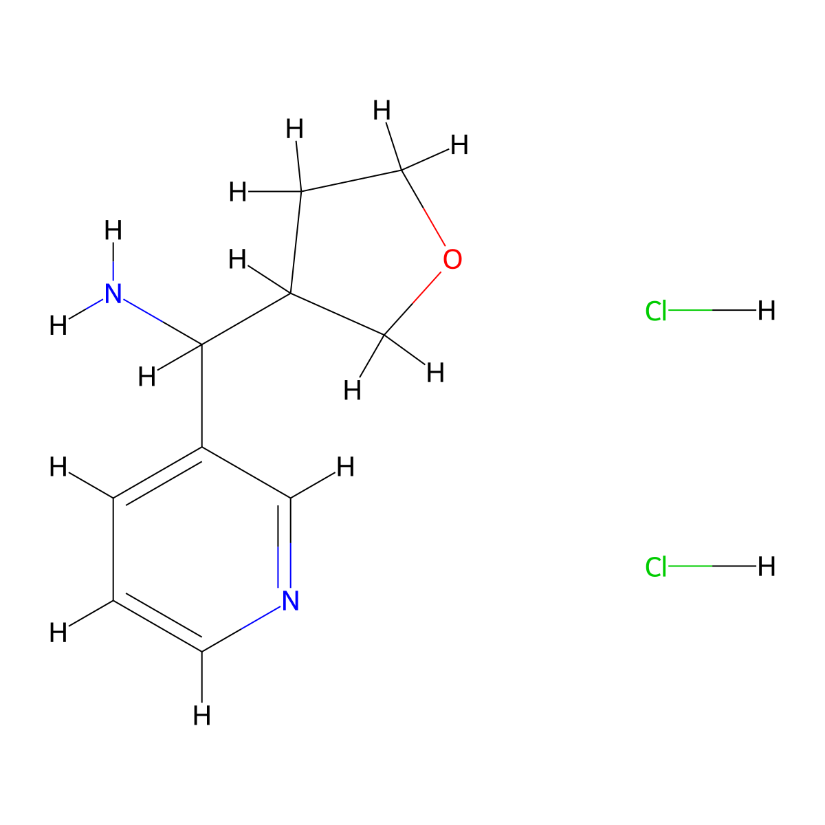 1-(Oxolan-3-yl)-1-(pyridin-3-yl)methanamine dihydrochloride molecular structure, CAS 2624142-44-3