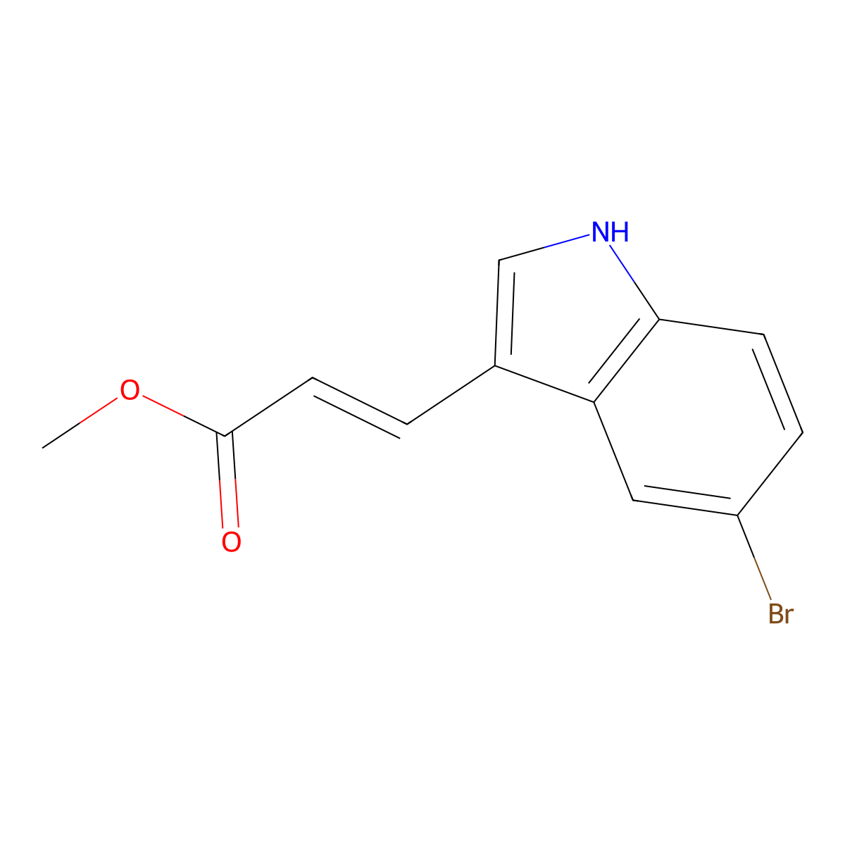 Methyl (Z)-3-(5-Bromo-3-indolyl)acrylate molecular structure, CAS 2624257-34-5