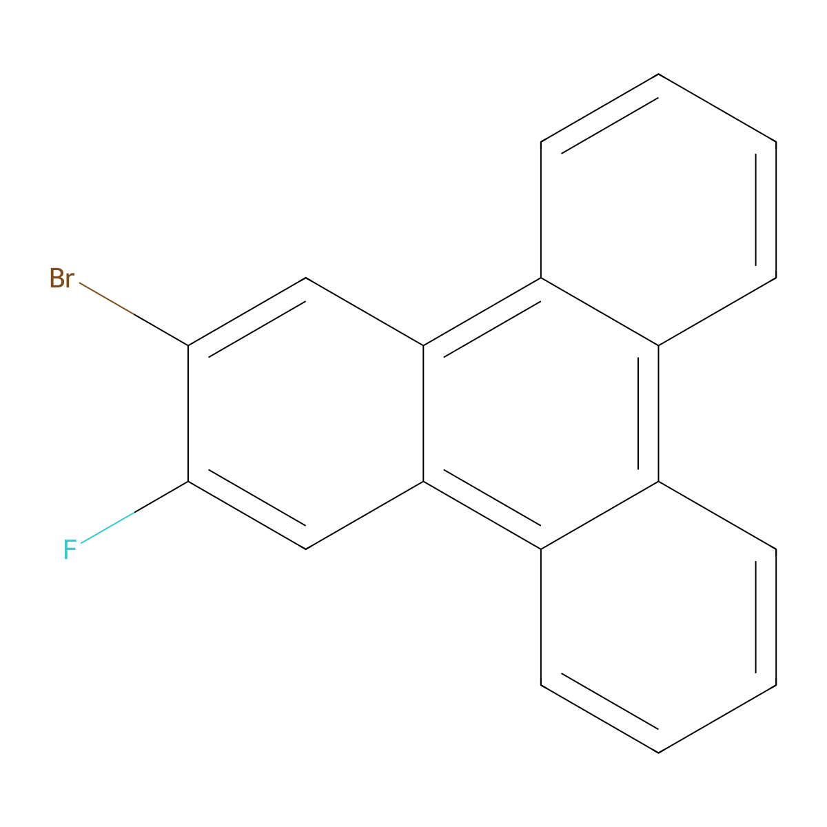 2-Bromo-3-fluorotriphenylene molecular structure, CAS 2624315-46-2