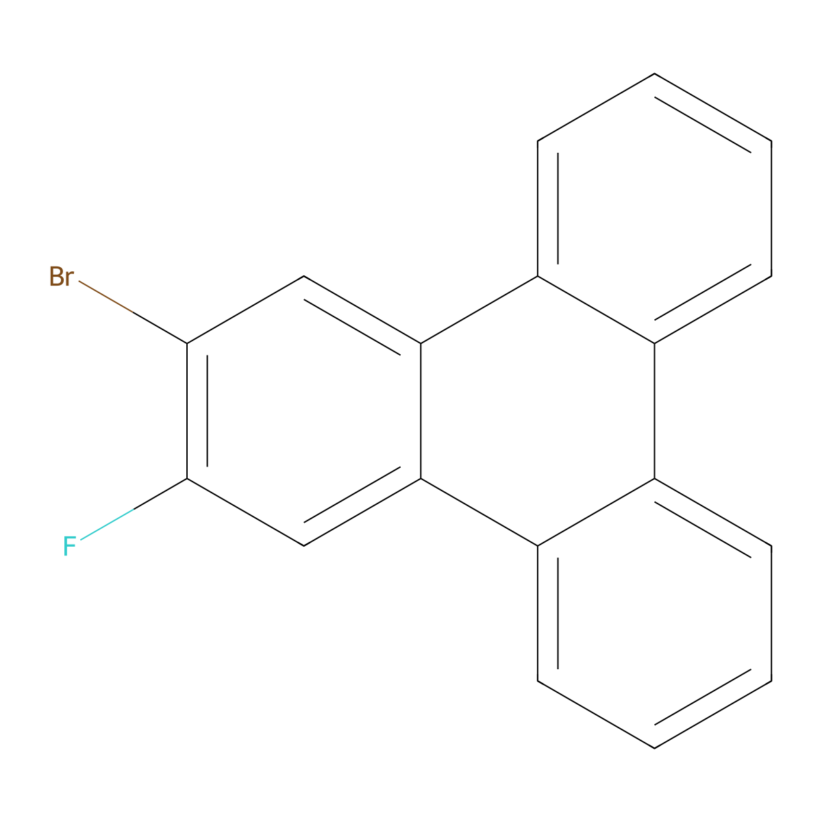 2-Bromo-3-fluorotriphenylene molecular structure, CAS 2624315-46-2