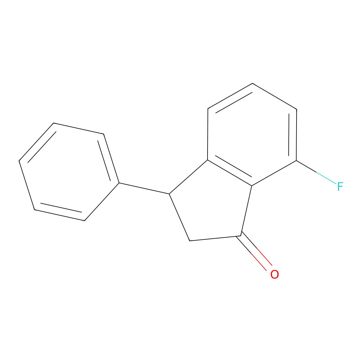 7-Fluoro-3-phenyl-1-indanone molecular structure, CAS 262433-38-5
