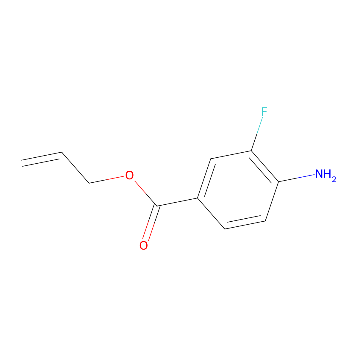 4-Amino-3-fluorobenzoic acid allyl ester molecular structure, CAS 262433-55-6