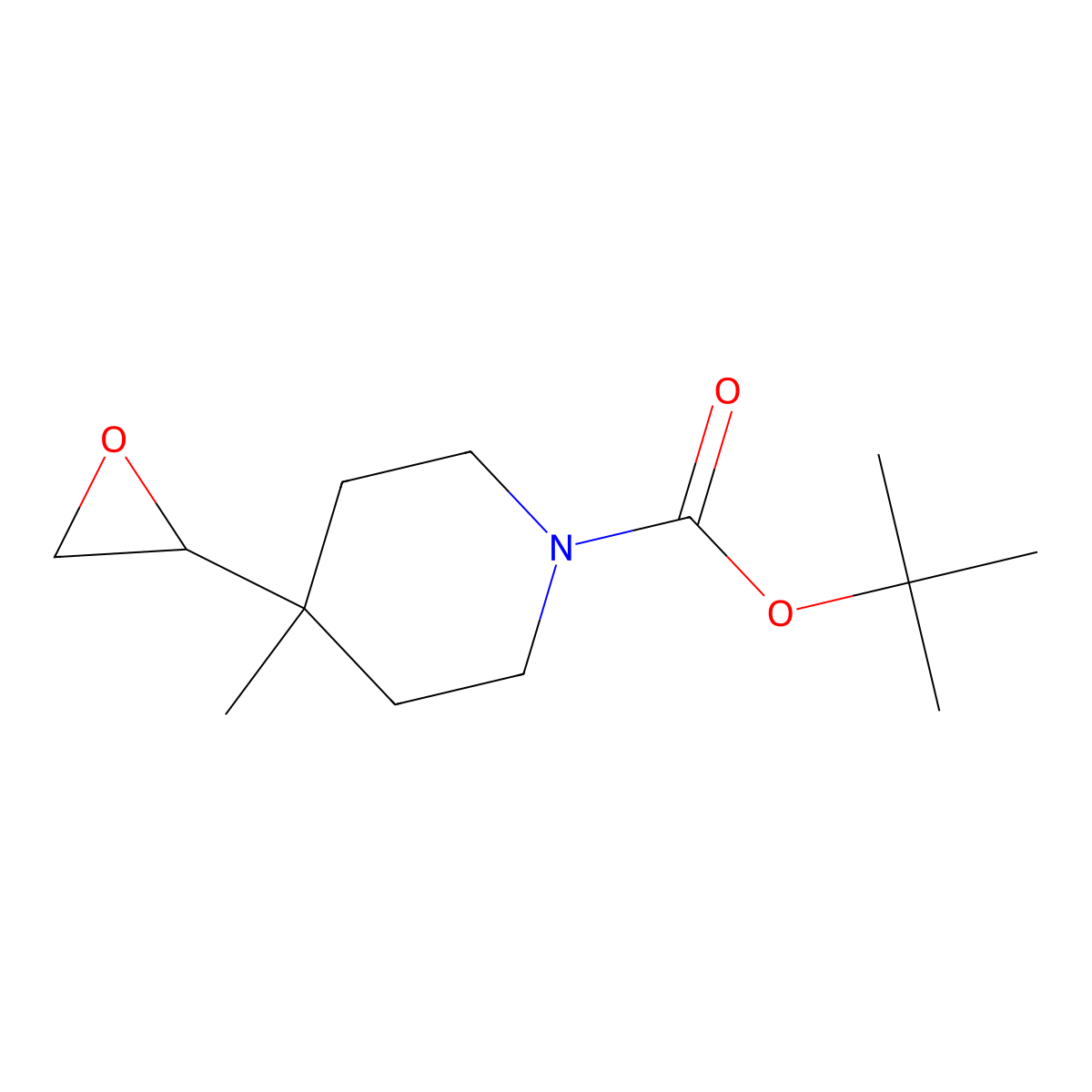 Tert-butyl 4-methyl-4-(oxiran-2-yl)piperidine-1-carboxylate molecular structure, CAS 2624348-81-6
