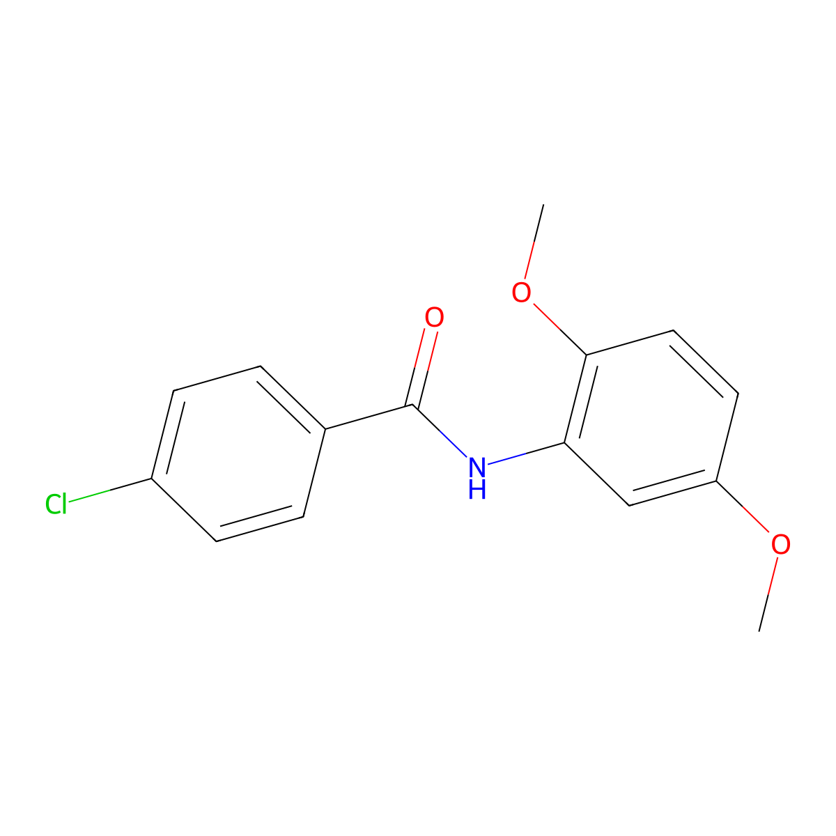 4-chloro-N-(2,5-dimethoxyphenyl)benzamide molecular structure, CAS 262436-40-8