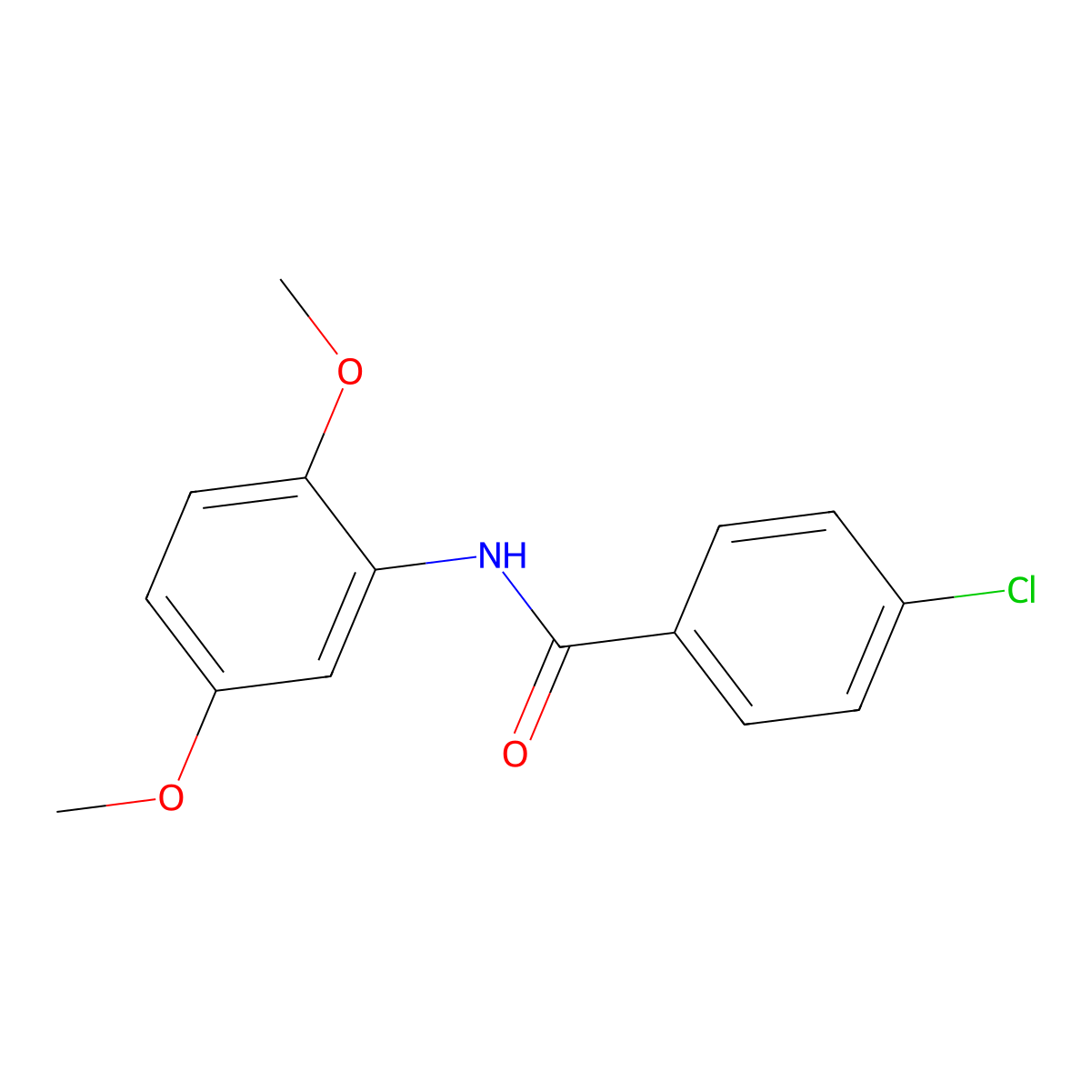 4-chloro-N-(2,5-dimethoxyphenyl)benzamide molecular structure, CAS 262436-40-8