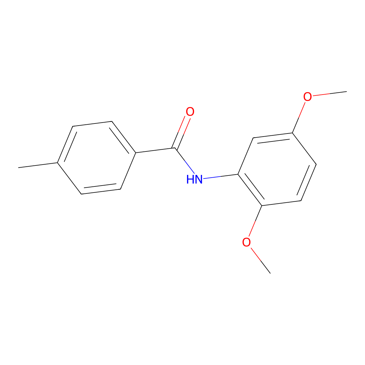N-(2,5-dimethoxyphenyl)-4-methylbenzamide molecular structure, CAS 262436-41-9