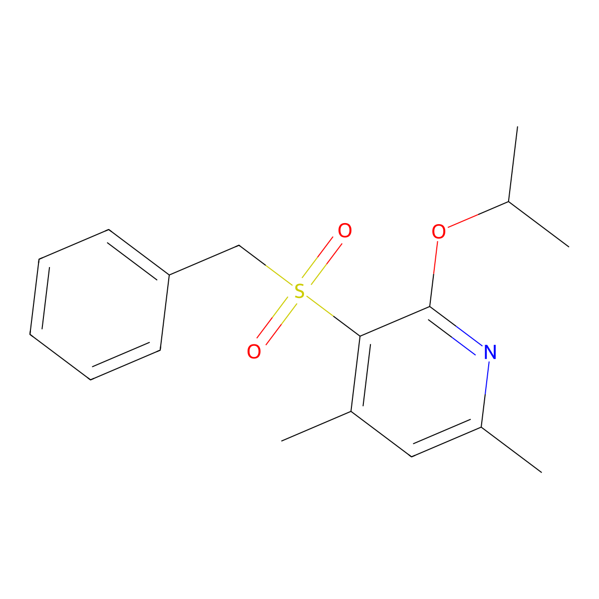 3-(Benzylsulfonyl)-2-isopropoxy-4,6-dimethylpyridine molecular structure, CAS 262439-82-7