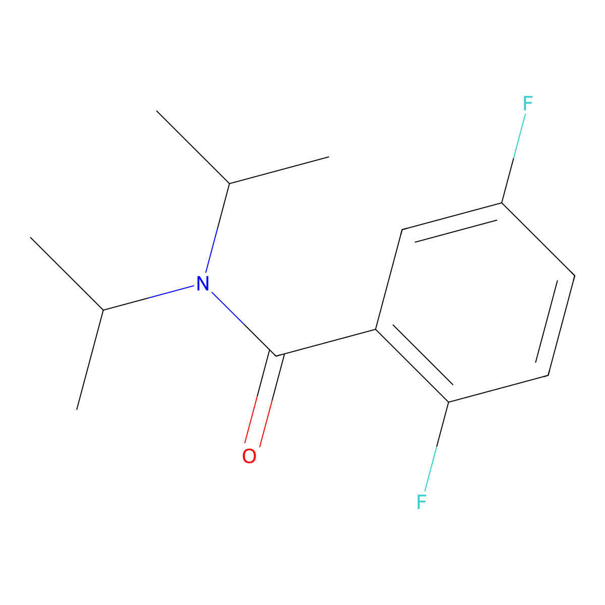 2,5-Difluoro-N,N-bis(1-methylethyl)benzamide molecular structure, CAS 2624407-13-0