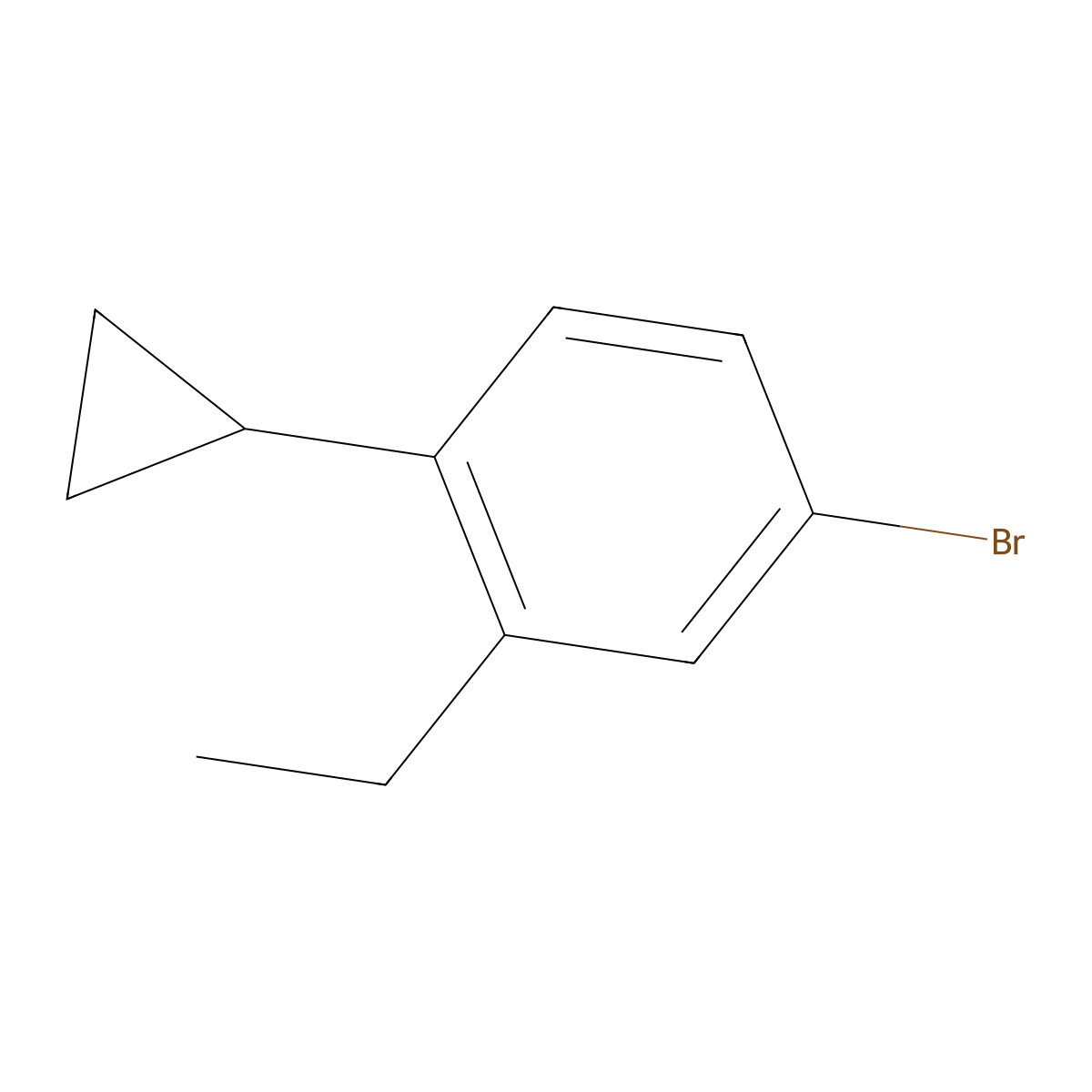 1-Bromo-4-cycloropropyl-3-ethylbenzene molecular structure, CAS 2624416-78-8