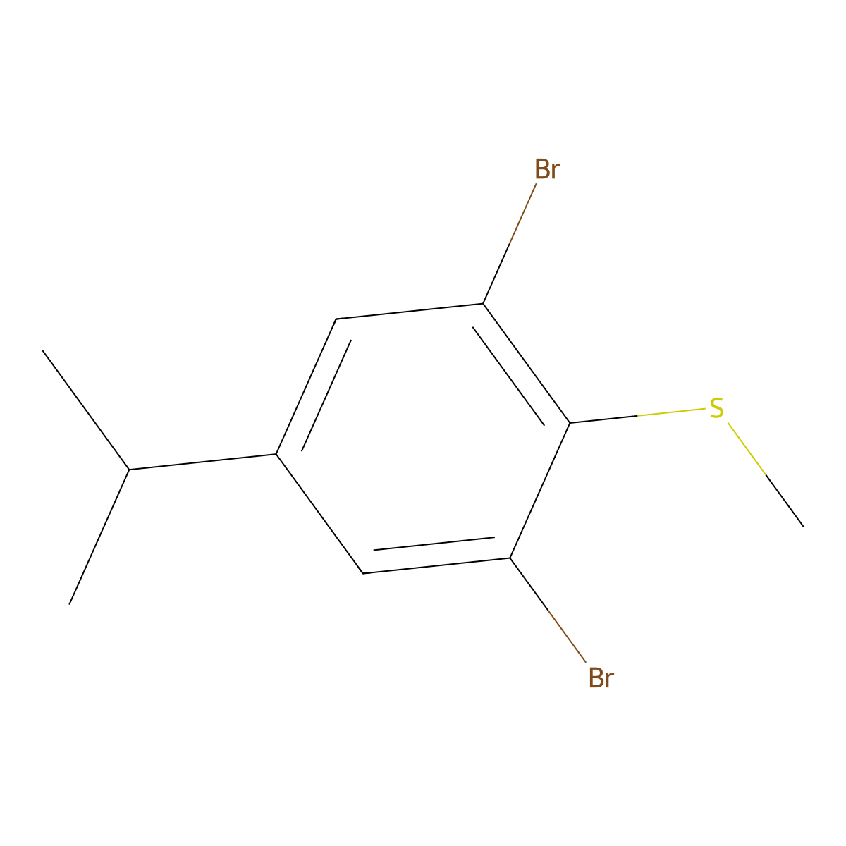 (2,6-Dibromo-4-isopropylphenyl)(methyl)sulfane molecular structure, CAS 2624416-86-8