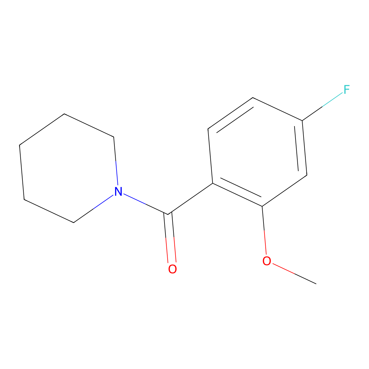 (4-Fluoro-2-methoxyphenyl)(piperidin-1-yl)methanone molecular structure, CAS 2624416-87-9