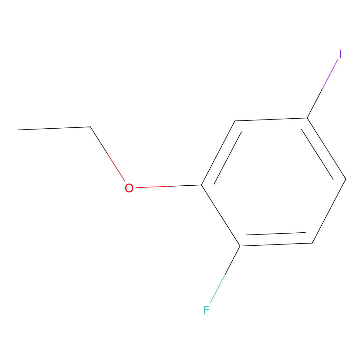 2-Ethoxy-1-fluoro-4-iodobenzene molecular structure, CAS 2624416-92-6