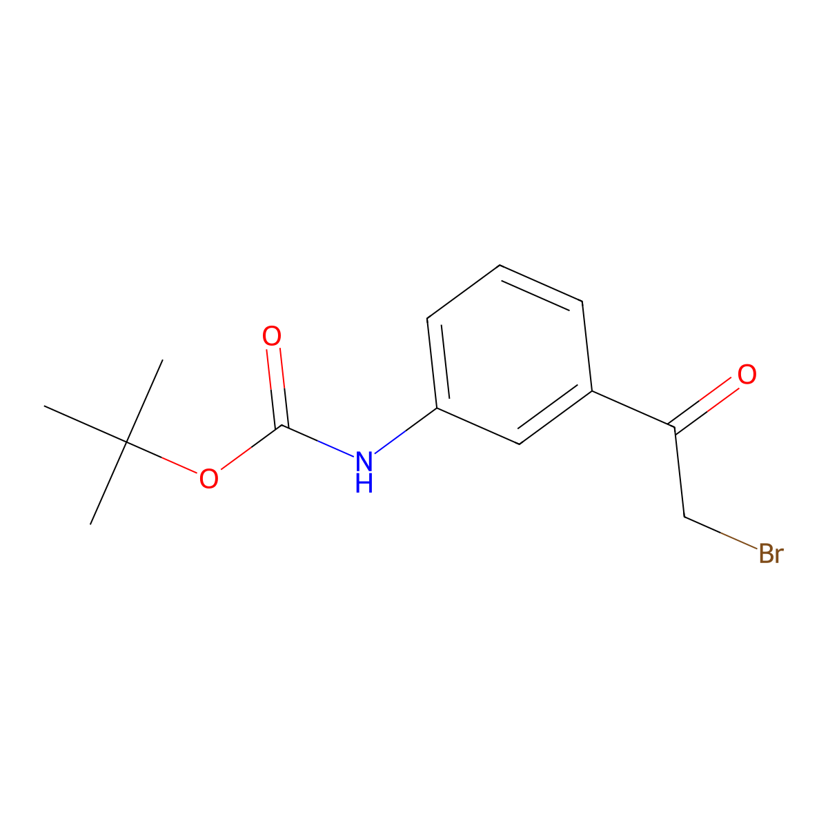 [3-(2-Bromo-acetyl)-phenyl]-carbamic acid tert-butyl ester molecular structure, CAS 2624416-93-7