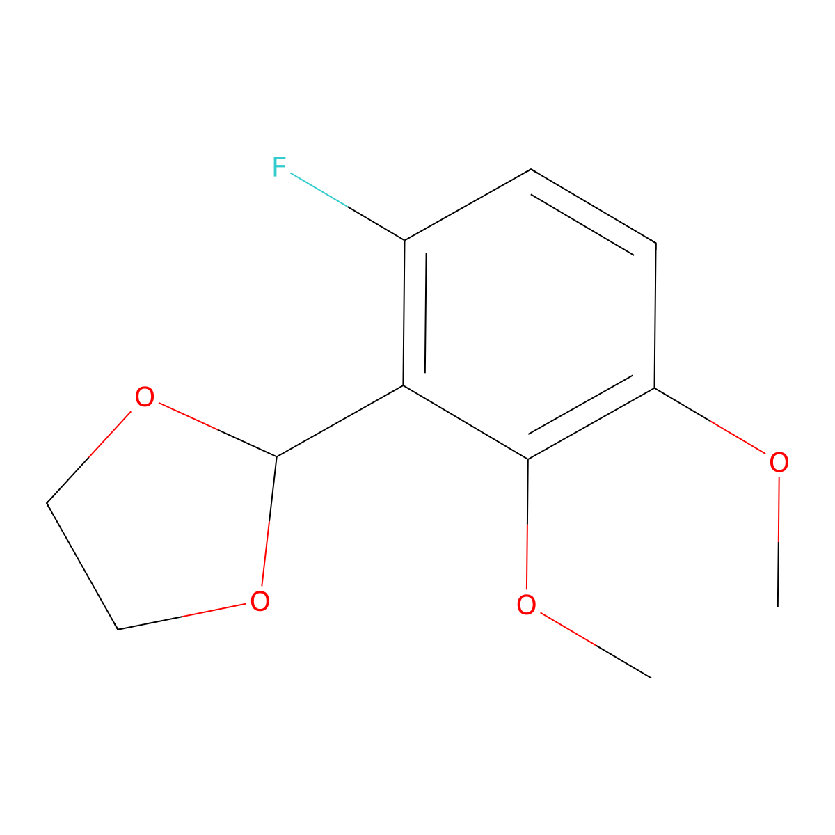 2-(6-Fluoro-2,3-dimethoxyphenyl)-1,3-dioxolane molecular structure, CAS 2624416-95-9