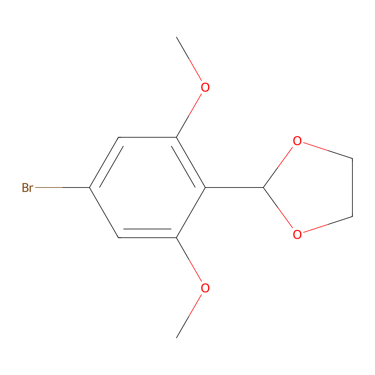 2-(4-Bromo-2,6-dimethoxyphenyl)-1,3-dioxolane molecular structure, CAS 2624416-97-1