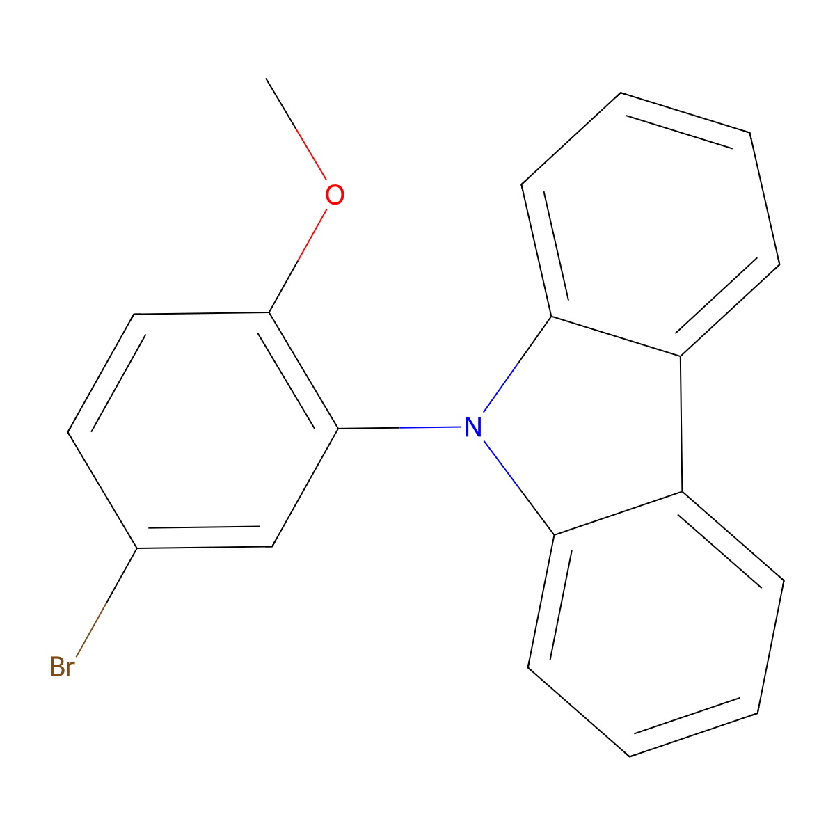 9-(5-Bromo-2-methoxyphenyl)-9H-carbazole molecular structure, CAS 2624416-99-3