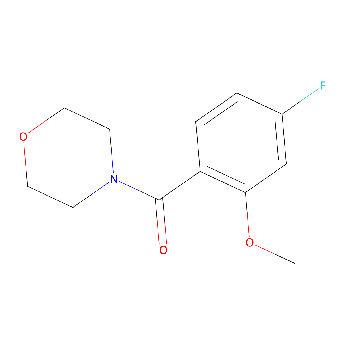 (4-Fluoro-2-methoxyphenyl)(morpholino)methanone molecular structure, CAS 2624417-06-5
