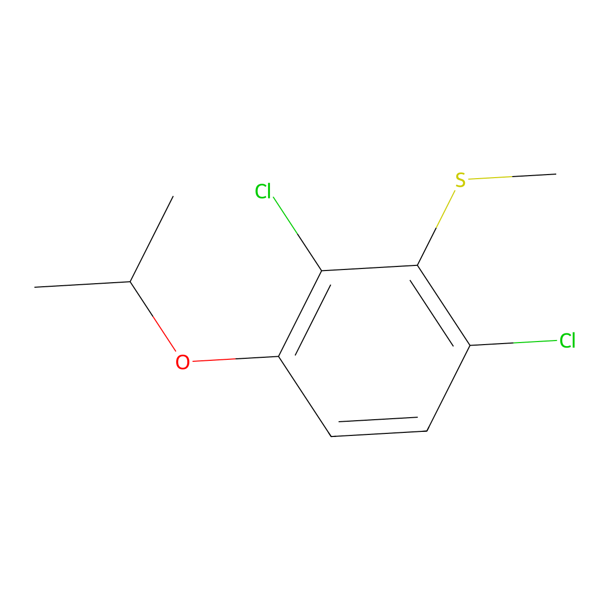 (2,6-Dichloro-3-isopropoxyphenyl)(methyl)sulfane molecular structure, CAS 2624417-07-6