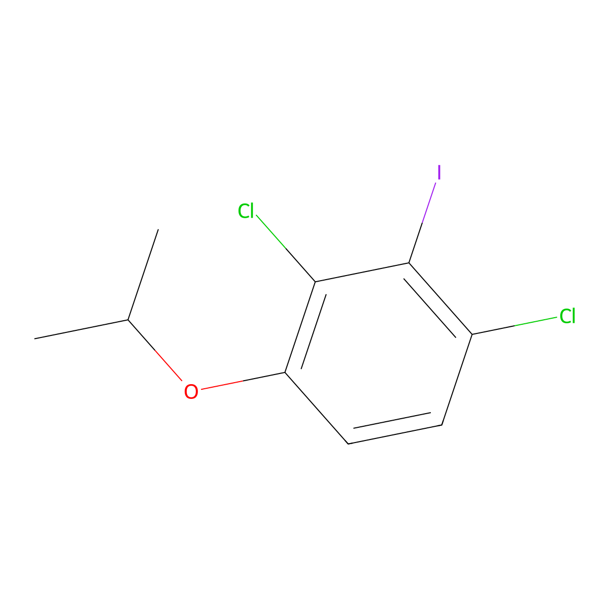 1,3-Dichloro-2-iodo-4-isopropoxybenzene molecular structure, CAS 2624417-10-1