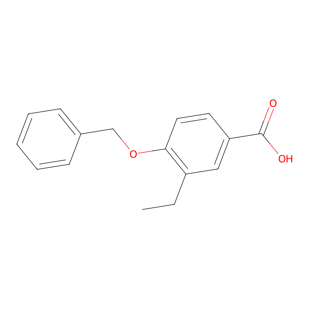 4-(Benzyloxy)-3-ethylbenzoic acid molecular structure, CAS 2624417-15-6
