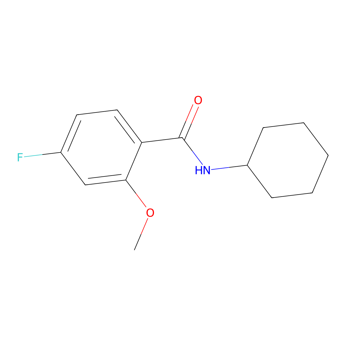 N-Cyclohexyl-4-fluoro-2-methoxybenzamide molecular structure, CAS 2624417-27-0