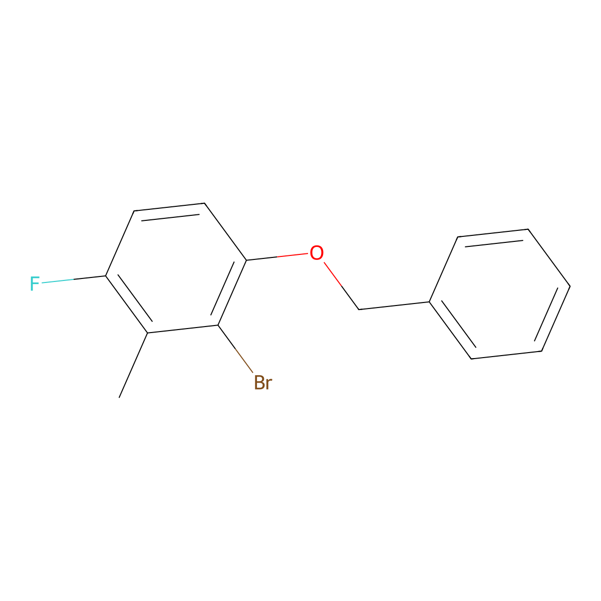 1-(Benzyloxy)-2-bromo-4-fluoro-3-methylbenzene molecular structure, CAS 2624417-30-5