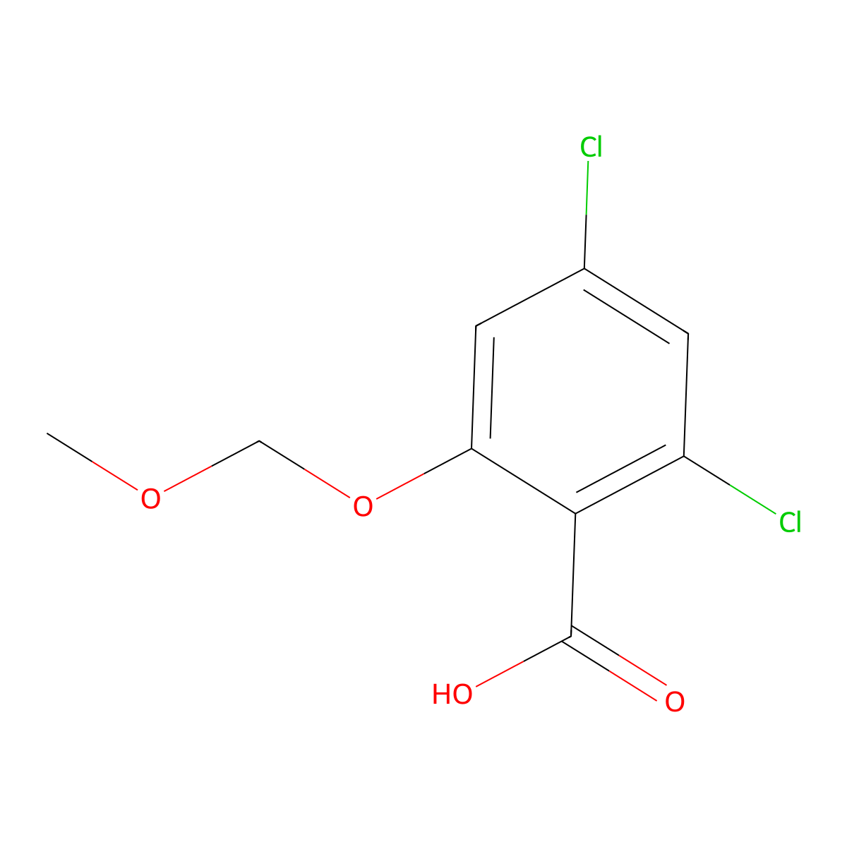 2,4-Dichloro-6-(methoxymethoxy)benzoic acid molecular structure, CAS 2624417-34-9
