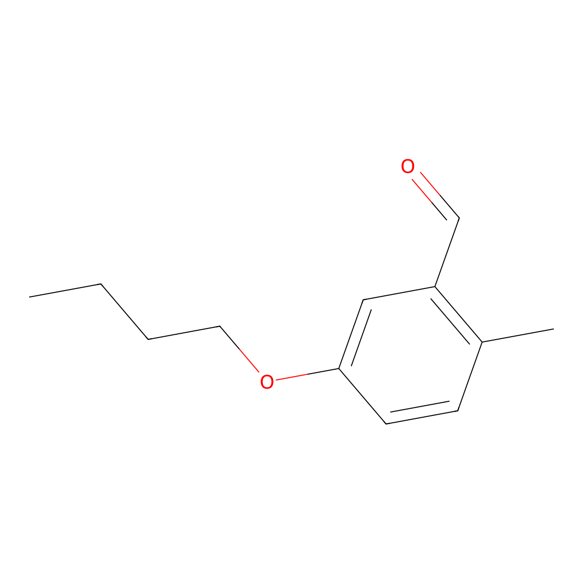 5-Butoxy-2-methylbenzaldehyde molecular structure, CAS 2624417-37-2